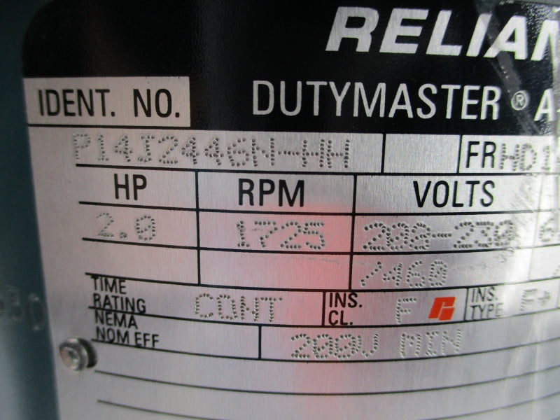 RELIANCE P14J2446N-HH 208-230/460V 6.4-6.4/3.7A NSNP