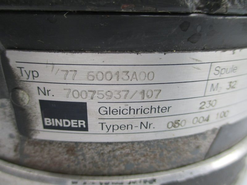 BINDER 7760013A00 230V 0.38A UNMP