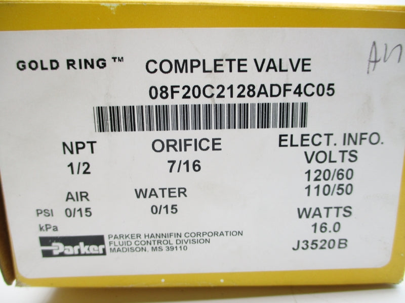 PARKER 08F20C2128ADF4C05 110/120V 0/15PSI 7/16" NSMP