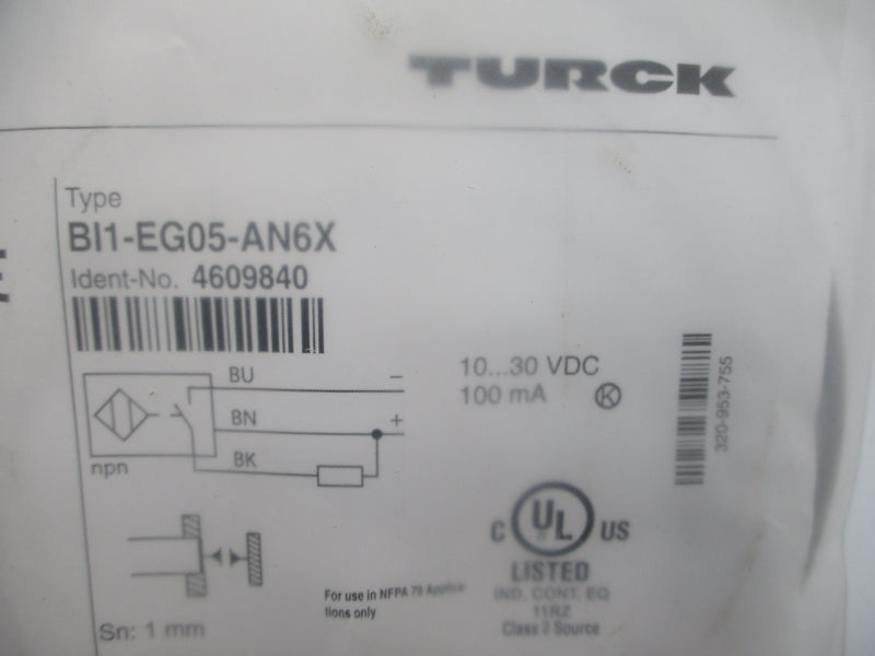 TURCK BI1-EG05-AN6X 4609840 10-30VDC NSMP