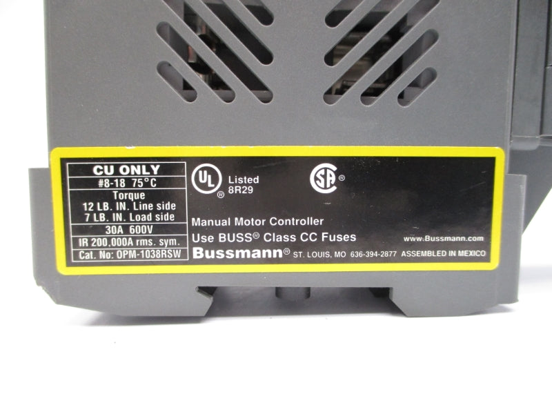BUSSMANN OPM-1038RSW 600V 30A NSNP