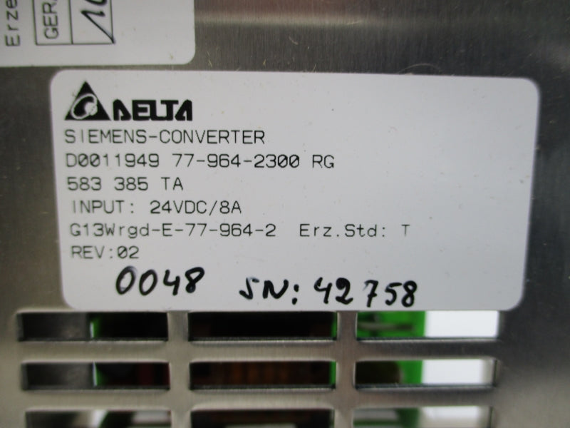 DELTA D0011949 77-954-2300 24VDC 8A NSNP