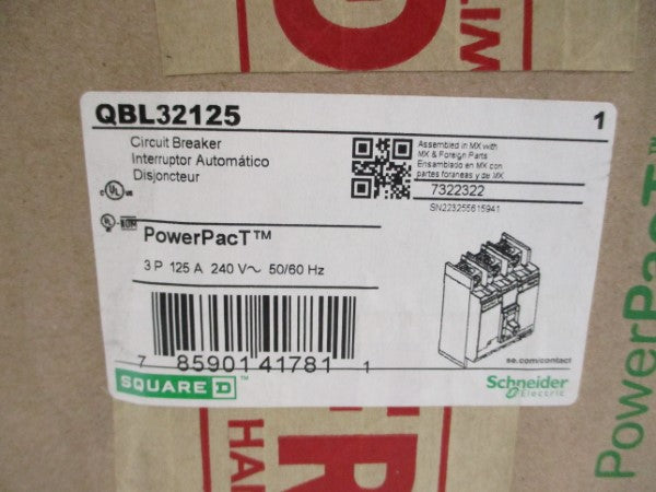 SQUARE D QBL32125 240V 125A (GREEN) NSFS