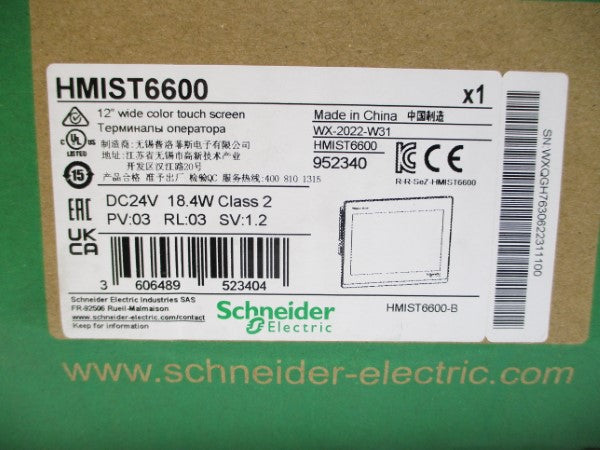 SCHNEIDER ELECTRIC HMIST6600 SV. 1.2 24VDC NSMP