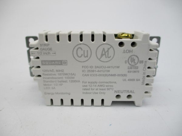 SQUARE D SQR441U1WHW 125VAC 15A (PKG OF 10) NSMP