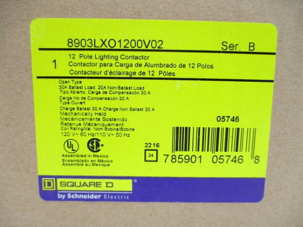 SQUARE D 8903LXO1200V02 SER. B 110/120V 30A NSFS