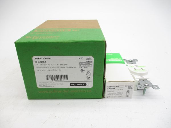 SQUARE D SQR42100WH 125VAC 15A (PKG OF 10) NSMP