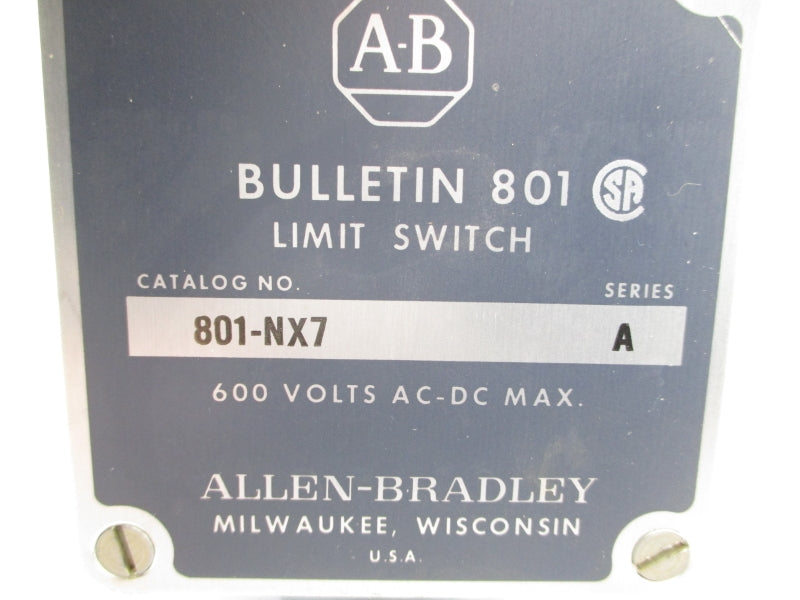 INDUSTRIAL SPARE PART 801-NX7 SER. A 600VAC/DC NSNP