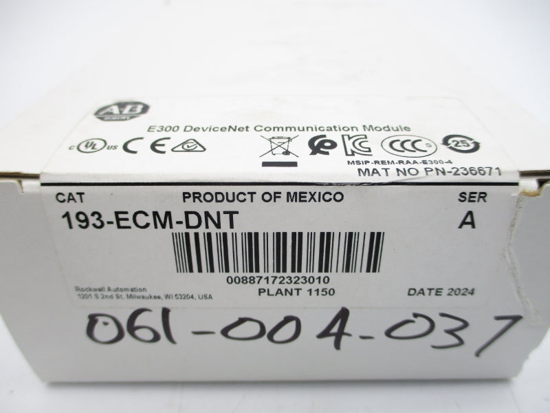 ALLEN BRADLEY 193-ECM-DNT SER. A (WH) NSFS