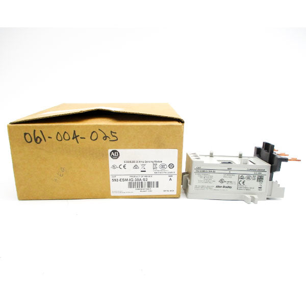 ALLEN BRADLEY 592-ESM-IG-30A-S2 SER. A F/W 2.003 600VAC 0.5-30A (BR/WH) NSMP