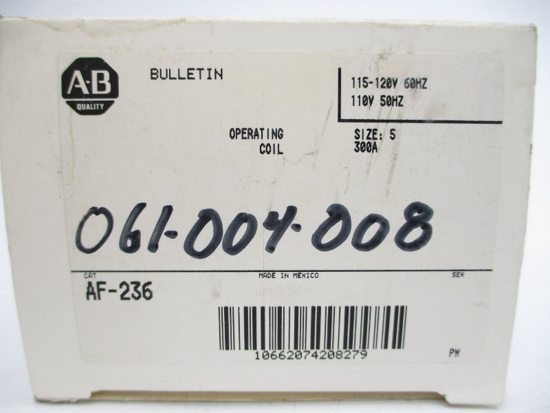 ALLEN BRADLEY AF-236 110/115-120V 300A (WH) NSMP