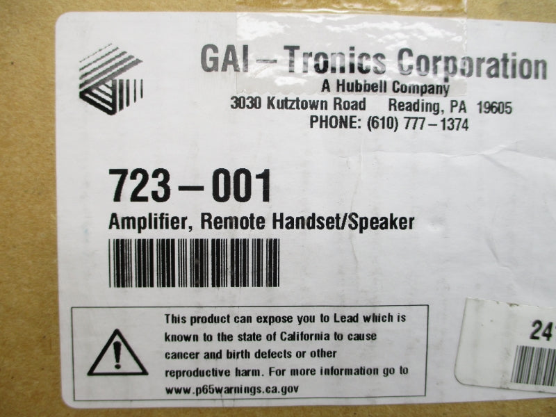 GAI-TRONICS 723-001 120VAC 0.46A NSMP