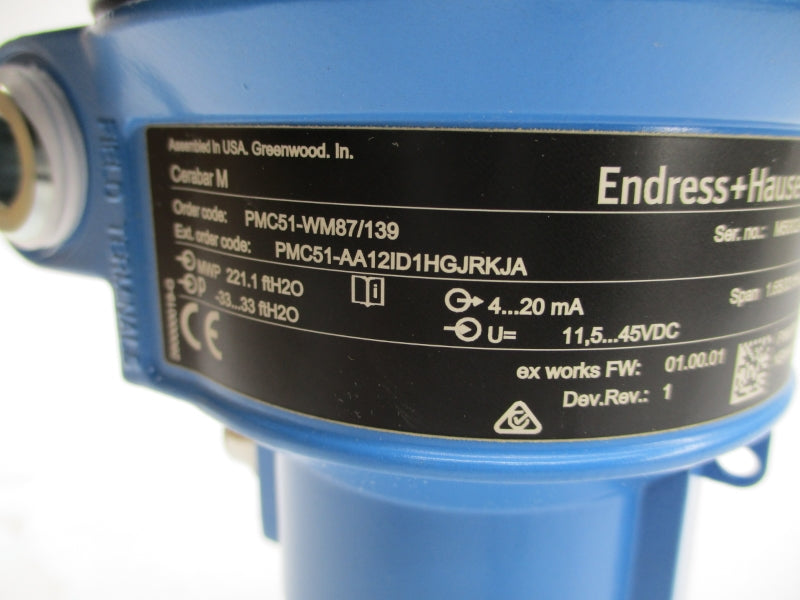 ENDRESS+HAUSER PMC51-AA12ID1HGJRKJA PMC51-WM87/139 11.5-45VDC NSMP