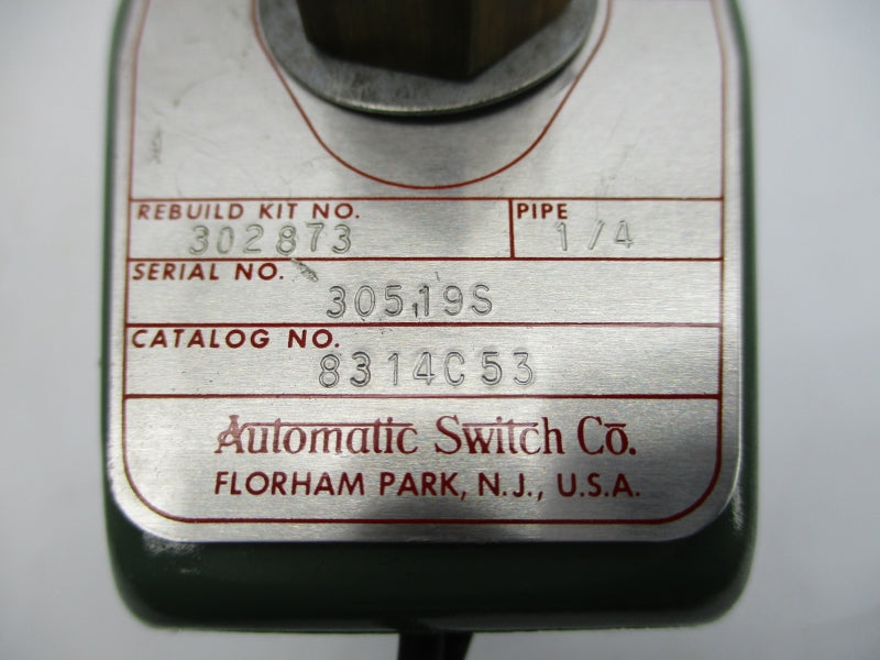 ASCO 8314C53 110/120V 175PSI 1/4" NSMP