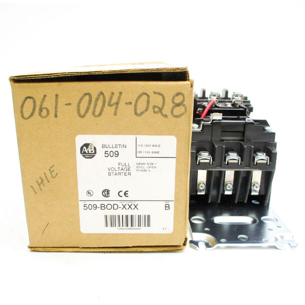 ALLEN BRADLEY 509-BOD-XXX SER. B 110/115-120V 27A (BR/WH) NSMP