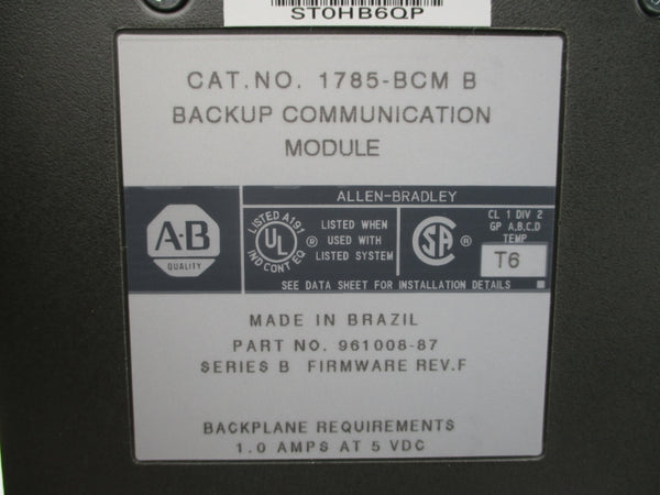 ALLEN BRADLEY 1785-BCM SER. B NSMP