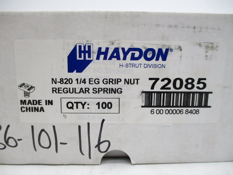 HAYDON 72085 N-820 1/4" (PKG OF 100) NSMP
