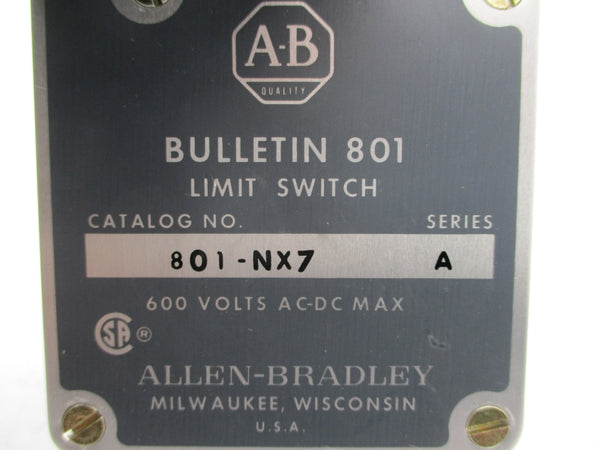 ALLEN BRADLEY 801-NX7 SER. A (BR/WH) NSMP