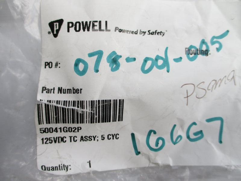 POWELL 50041G02P 125VDC NSMP