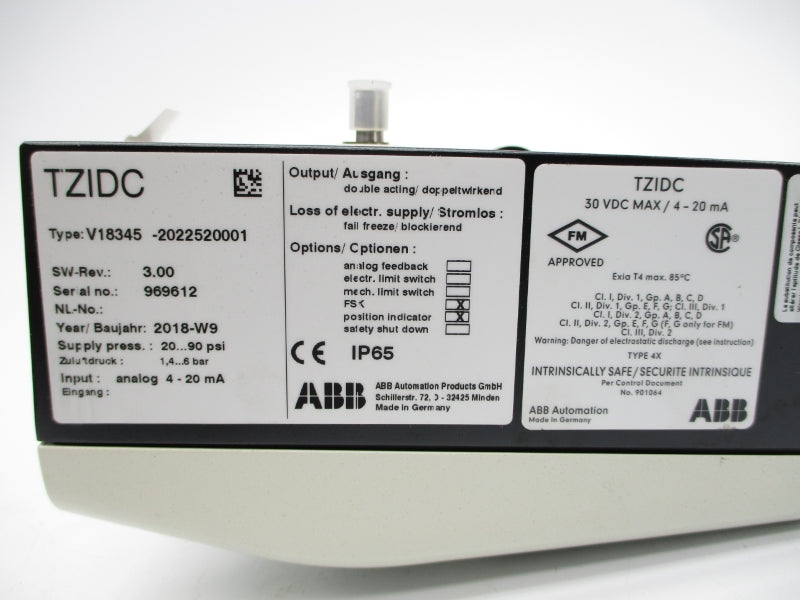 ABB V18345-2022520001 30VDC 20-90PSI NSNP