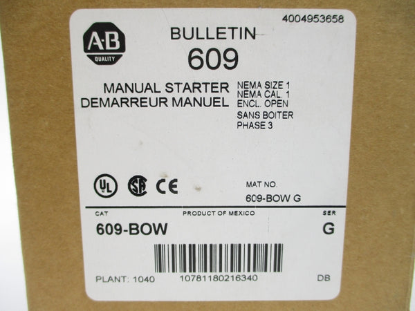 ALLEN BRADLEY 609-BOW SER. G 460-575V (BR/WH) NSMP