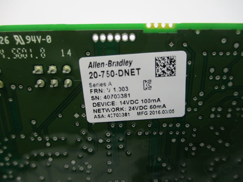 ALLEN BRADLEY 20-750-DNET SER. A F/W 1.003 24VDC NSMP