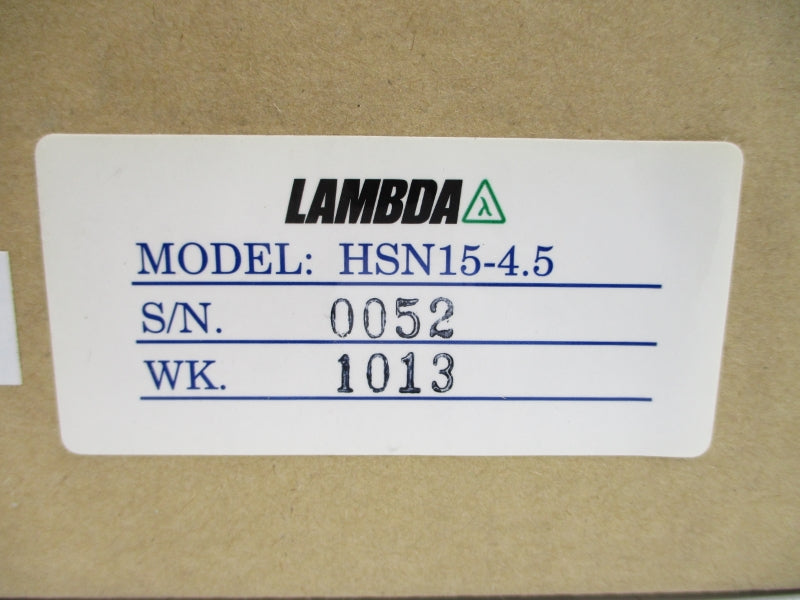 LAMBDA HSN15-4.5 240VAC 4.5A NSMP