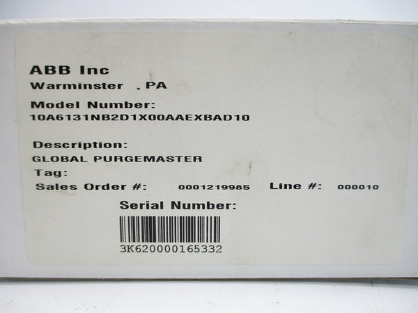 ABB 10A6131NB2D1X00AAEXBAD10 150PSI NSMP
