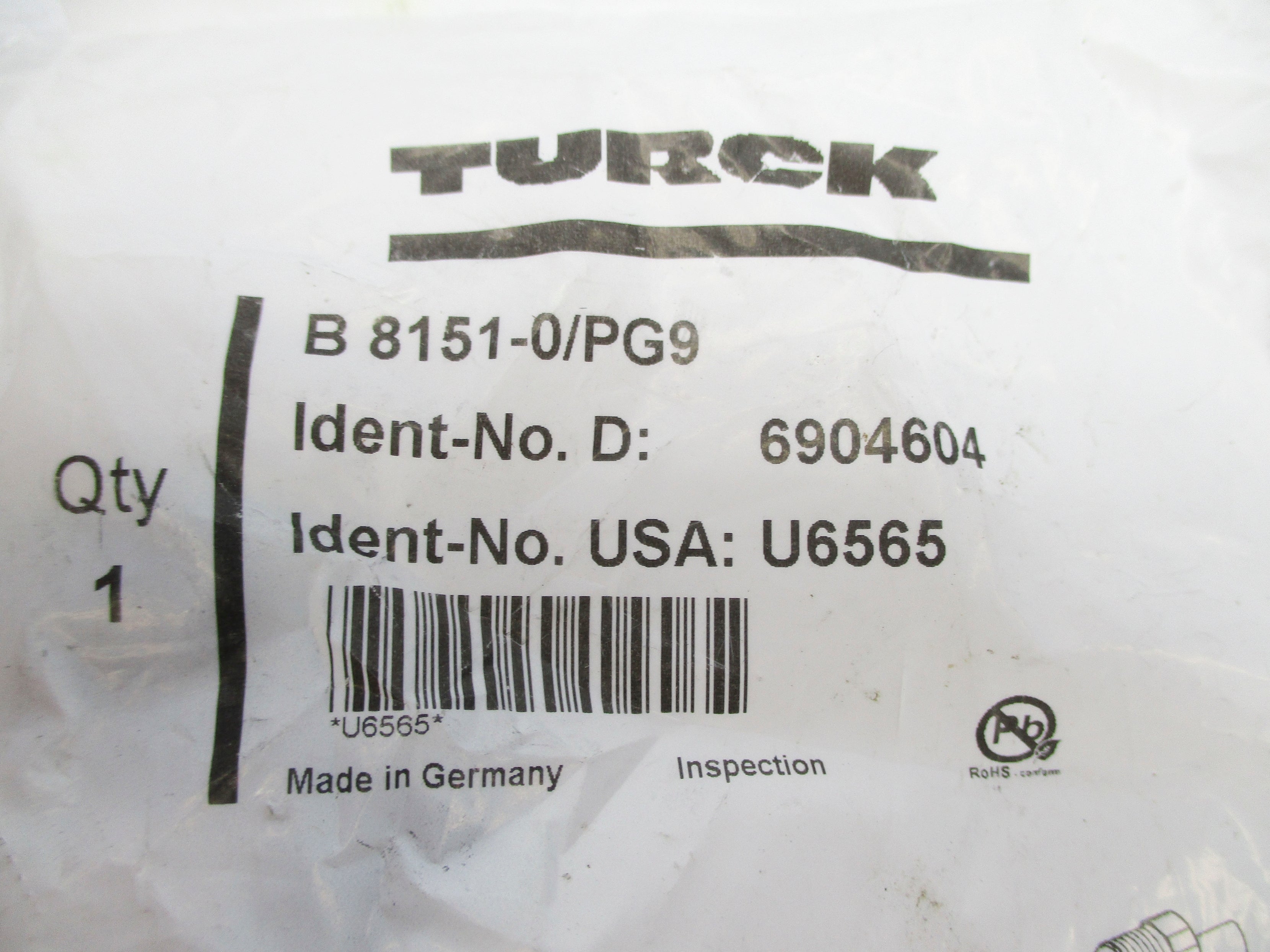 TURCK B8151-0/PG9 U6565 NSMP