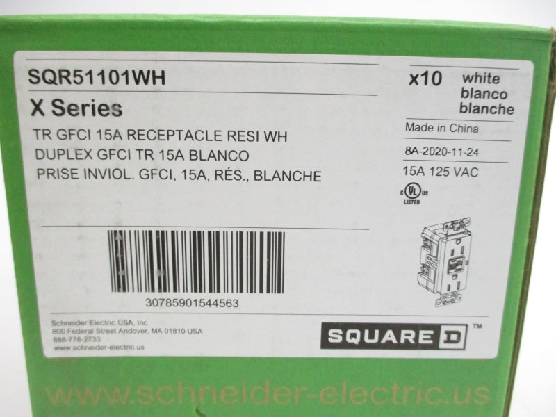 SQUARE D SQR51101WH 125VAC 15A (PKG OF 10) NSMP