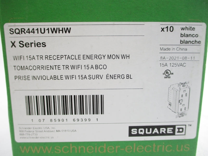 SQUARE D SQR441U1WHW 125VAC 15A (PKG OF 10) NSMP