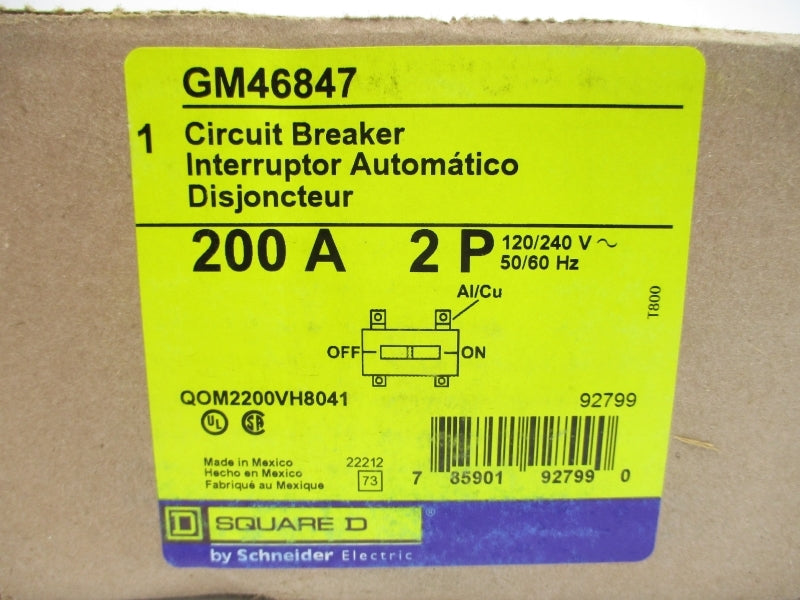 SQUARE D GM46847 120/240V 200A NSFS
