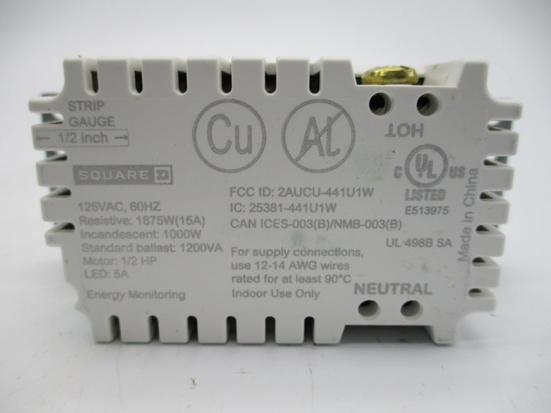 SQUARE D SQR441U1WHW 125VAC 15A NSMP