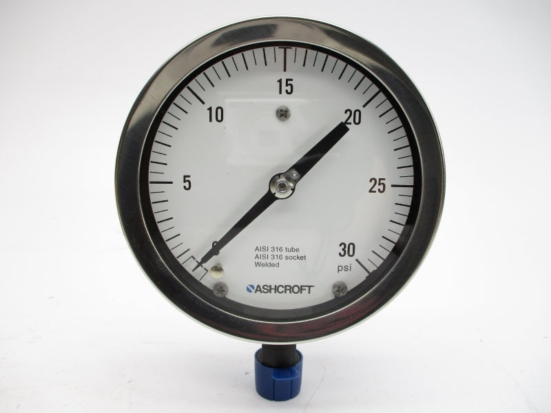 ASHCROFT 45-1009-S-04L-30# 0-30PSI 4-1/2" NSMP