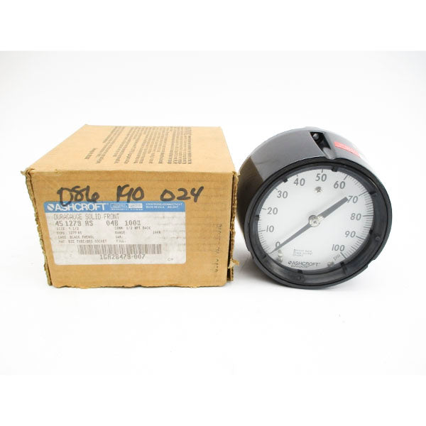 ASHCROFT 45-1279-AS-04B-100# 0-100PSI 4-1/2" NSMP