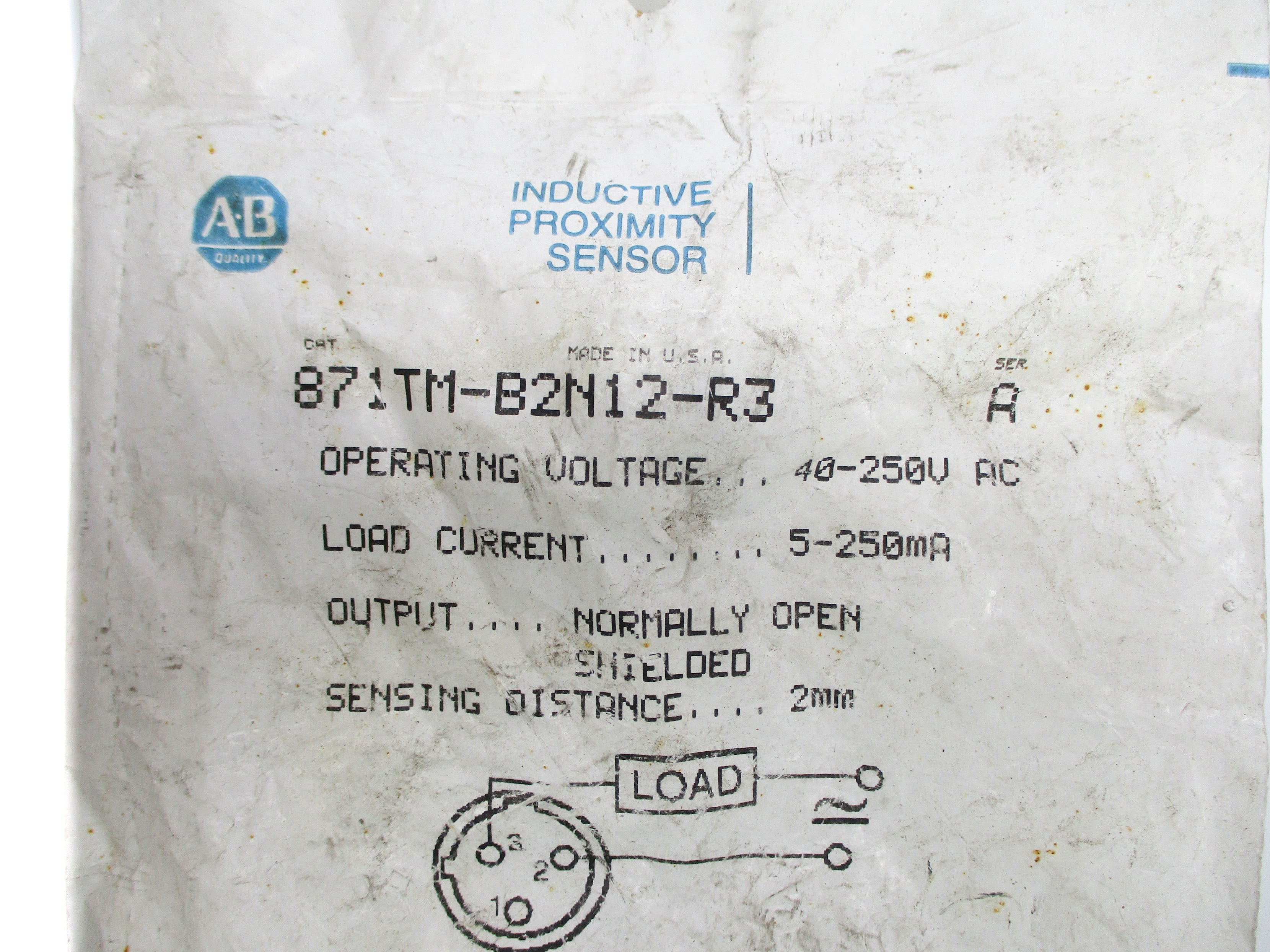 INDUSTRIAL SPARE PART 871TM-B2N12-R3 SER. A 40-250VAC/DC NSMP