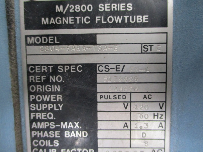 FOXBORO 2804-SABA-TSA-G 120V 1.3A 250PSI NSNP