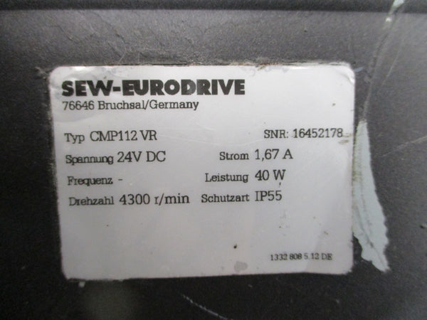 SEW-EURODRIVE FH67BCMP112S/KY/VR/RH1M/KK W/ CMP112VR FH67B/A 400V 45.50A NSNP