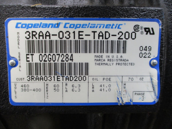 COPELAND 3RAA-031E-TAD-200 380-400/460V 41.0A NSNP