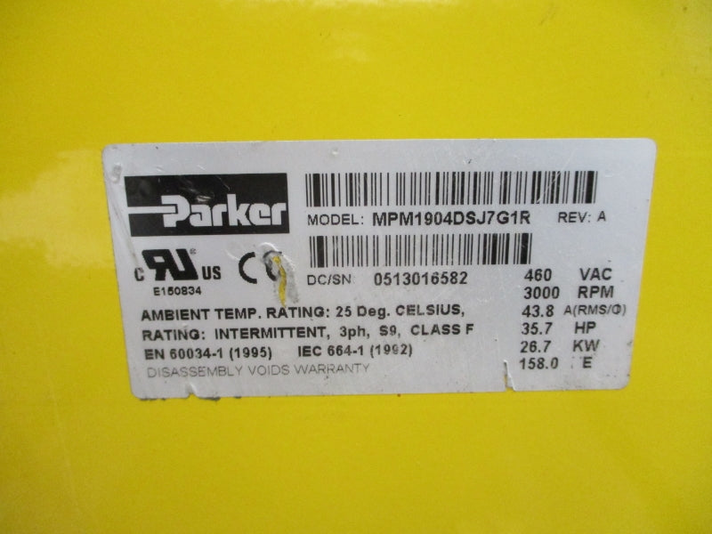 PARKER MPM1904DSJ7G1R 460VAC 43.8A (AS PICTURED) NSNP