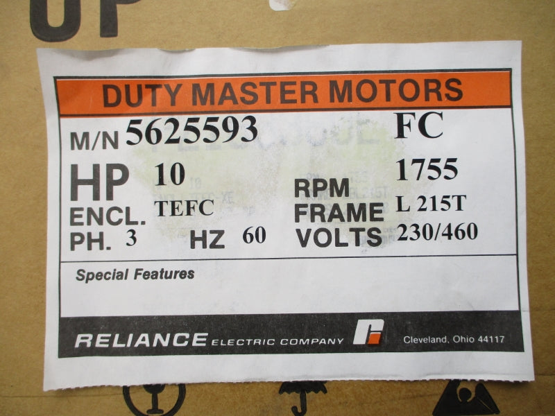 RELIANCE ELECTRIC 5625593-FC 230/460V 23.8/11.9A NSMP