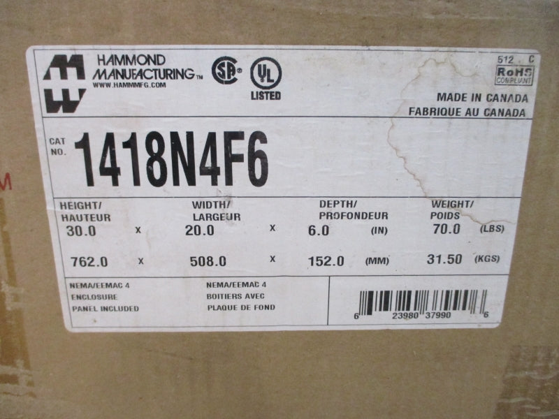 HAMMOND MANUFACTURING 1418N4F6 24VDC 2A NSMP