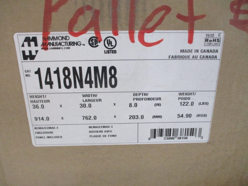 HAMMOND MANUFACTURING 1418N4M8 24VDC 2A NSMP