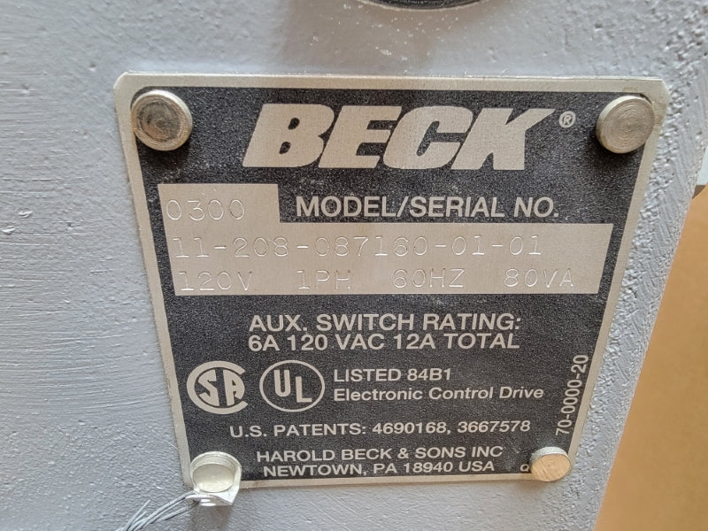 BECK 0300 11-208-087160-01-01 120VAC 12A NSMP