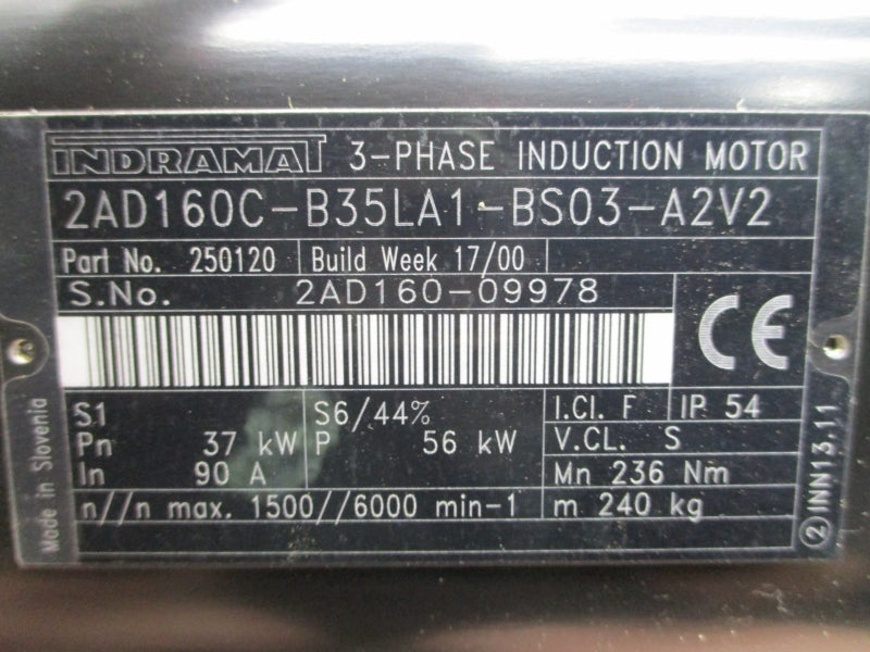 INDRAMAT 2AD160C-B35LA1-BS03-A2V2 90A NSNP