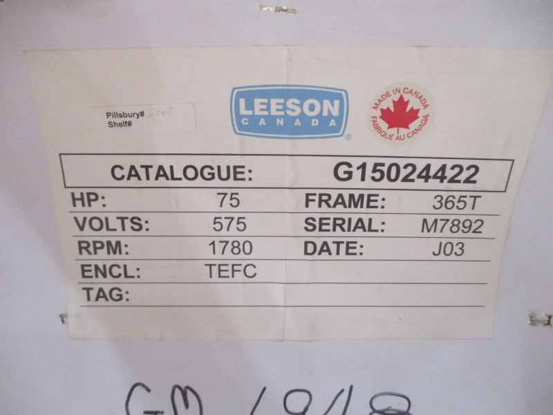 LEESON G15024422 575V 69.2A NSMP