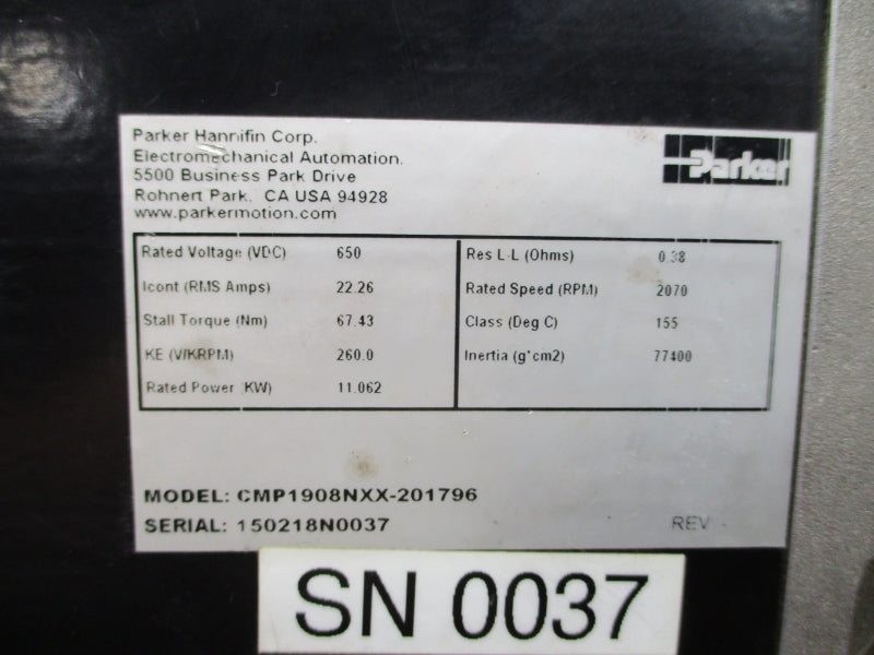 PARKER CMP1908NXX-201796 650VDC 22.26A NSNP