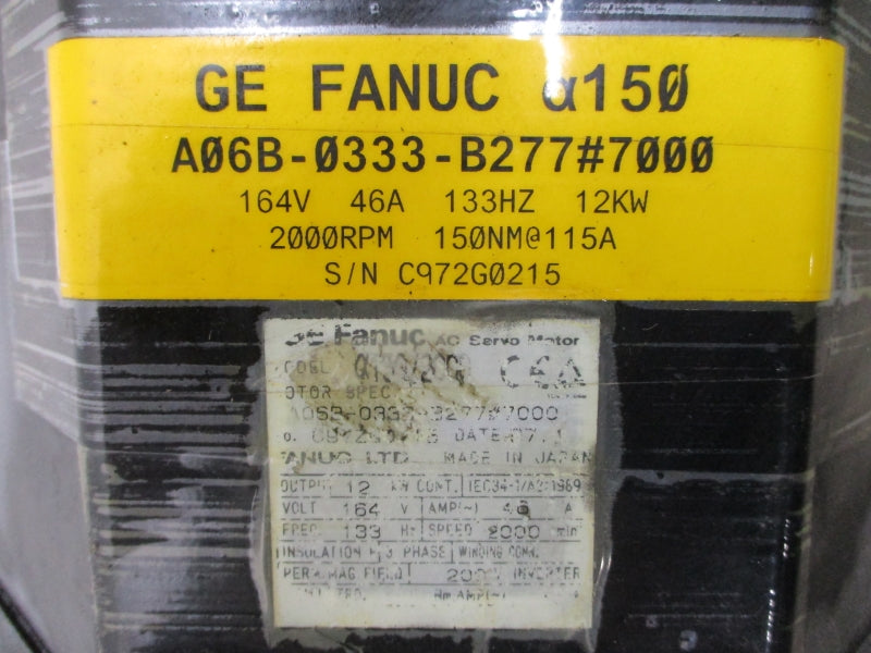 GE FANUC A06B-0333-B277#7000 164V 46A UNMP