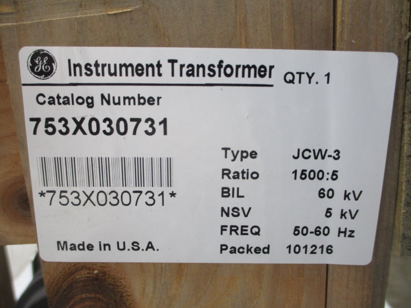GENERAL ELECTRIC 753X030731 JCW-3 NSMP