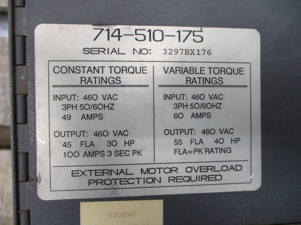 BALDOR 714-510-175 460VAC 100A (AS PICTURED) NSNP